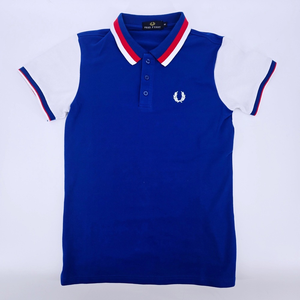 Fred Perry Colorblock Laurel Wreath Polo Shirt Small Mod Indie Britpop Y2K